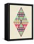 Geometric Diamond Composition-cienpies-Framed Stretched Canvas