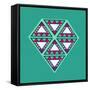 Geometric Diamond Composition-cienpies-Framed Stretched Canvas