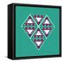 Geometric Diamond Composition-cienpies-Framed Stretched Canvas