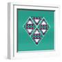 Geometric Diamond Composition-cienpies-Framed Art Print