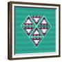 Geometric Diamond Composition-cienpies-Framed Premium Giclee Print