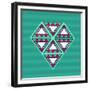 Geometric Diamond Composition-cienpies-Framed Premium Giclee Print
