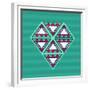 Geometric Diamond Composition-cienpies-Framed Premium Giclee Print