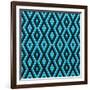 Geometric Ethnic Abstract Background-Varvara Kurakina-Framed Art Print