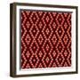 Geometric Ethnic Abstract Background-Varvara Kurakina-Framed Art Print