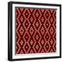 Geometric Ethnic Abstract Background-Varvara Kurakina-Framed Art Print