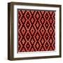 Geometric Ethnic Abstract Background-Varvara Kurakina-Framed Art Print