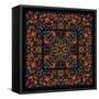 Geometric Floral Doodle with Ornate Lace Frame-Andriy Lipkan-Framed Stretched Canvas