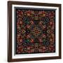 Geometric Floral Doodle with Ornate Lace Frame-Andriy Lipkan-Framed Art Print