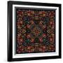 Geometric Floral Doodle with Ornate Lace Frame-Andriy Lipkan-Framed Art Print