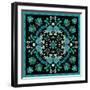 Geometric Floral Doodle with Ornate Lace Frame-Andriy Lipkan-Framed Art Print