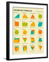 Geometric Formulas-Jazzberry Blue-Framed Art Print