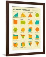 Geometric Formulas-Jazzberry Blue-Framed Art Print