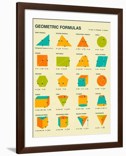 Geometric Formulas-Jazzberry Blue-Framed Art Print