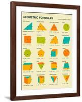 Geometric Formulas-Jazzberry Blue-Framed Art Print
