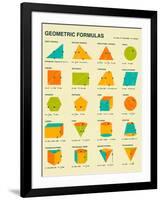 Geometric Formulas-Jazzberry Blue-Framed Art Print