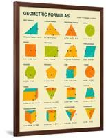 Geometric Formulas-Jazzberry Blue-Framed Art Print