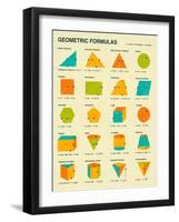 Geometric Formulas-Jazzberry Blue-Framed Art Print