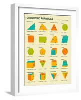 Geometric Formulas-Jazzberry Blue-Framed Art Print