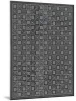 Geometric Gray and Black Patterns-null-Mounted Art Print