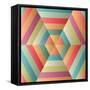 Geometric Hexagon Op Illusion-AnaMarques-Framed Stretched Canvas