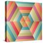 Geometric Hexagon Op Illusion-AnaMarques-Stretched Canvas