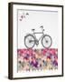 Geometric Hipster Bicycle-cienpies-Framed Art Print