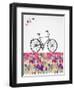 Geometric Hipster Bicycle-cienpies-Framed Art Print