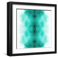 Geometric Hipster Retro Background.-My Portfolio-Framed Art Print