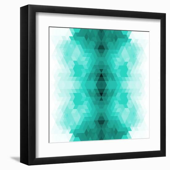 Geometric Hipster Retro Background.-My Portfolio-Framed Art Print