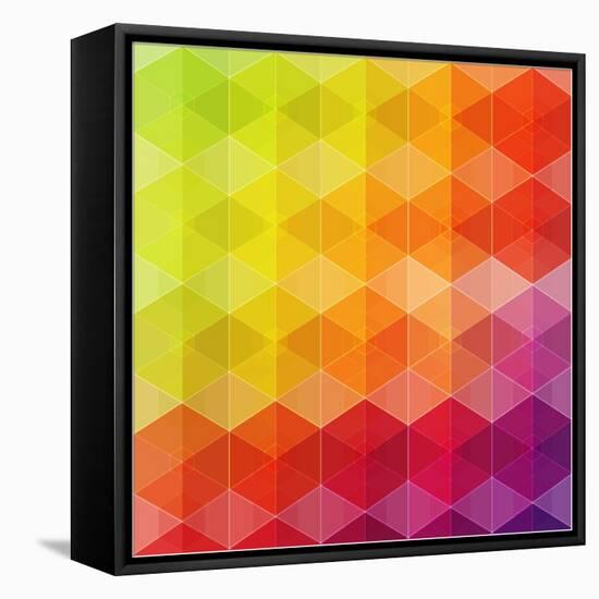 Geometric Hipster Retro Background-Click Bestsellers-Framed Stretched Canvas