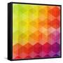 Geometric Hipster Retro Background-Click Bestsellers-Framed Stretched Canvas