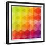 Geometric Hipster Retro Background-Click Bestsellers-Framed Art Print