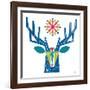 Geometric Holiday Reindeer II Bright-Michael Mullan-Framed Art Print