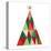 Geometric Holiday Trees I-Michael Mullan-Stretched Canvas