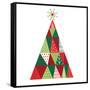 Geometric Holiday Trees I-Michael Mullan-Framed Stretched Canvas