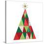 Geometric Holiday Trees I-Michael Mullan-Stretched Canvas