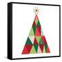 Geometric Holiday Trees I-Michael Mullan-Framed Stretched Canvas