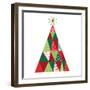 Geometric Holiday Trees I-Michael Mullan-Framed Art Print