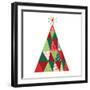 Geometric Holiday Trees I-Michael Mullan-Framed Art Print