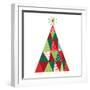 Geometric Holiday Trees I-Michael Mullan-Framed Art Print