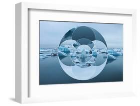 Geometric Landscape with Iceberg and Sea-Paolo De Gasperis-Framed Photographic Print