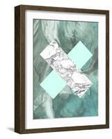 Geometric Marble X-LILA X LOLA-Framed Art Print