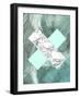 Geometric Marble X-LILA X LOLA-Framed Art Print