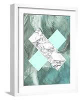 Geometric Marble X-LILA X LOLA-Framed Art Print