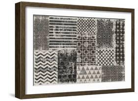 Geometric Patchwork Moon Mist-Pela Studio-Framed Premium Giclee Print