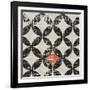 Geometric Patchwork Puree Pumpkin Square IV V.2-Pela Design-Framed Art Print