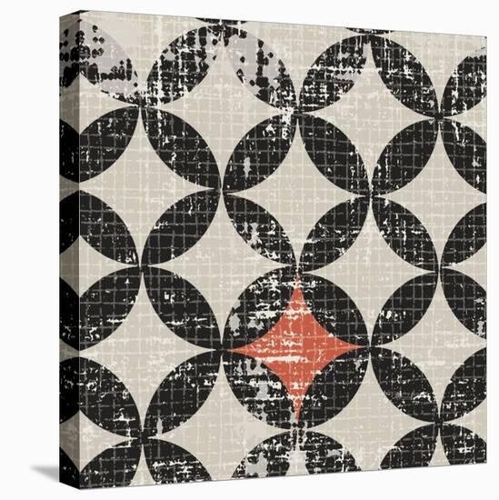 Geometric Patchwork Puree Pumpkin Square IV V.2-Pela Design-Stretched Canvas