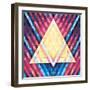 Geometric Pattern 02-serkorkin-Framed Art Print