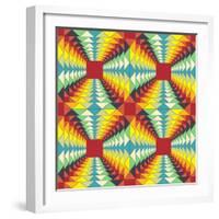 Geometric Pattern: Fractal Illusion-Little_cuckoo-Framed Art Print